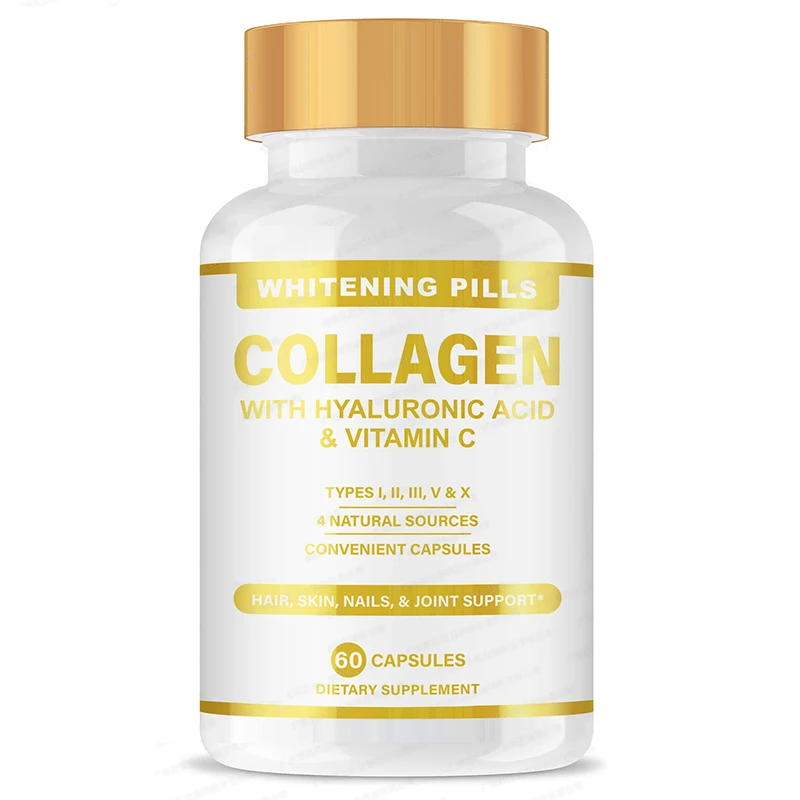 

Collagen VC Capsules Skin Whitening Collagen Pills Vitamin C Hair Skin Nails Joint Support Dietary Supplement