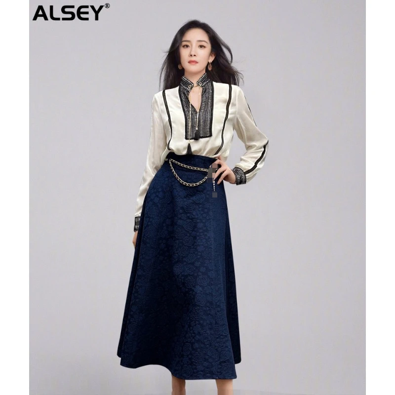 

Early Fall New Ladies Korean Fashion Big Skirt Hemline Bustier Slim Embroidery Dresses Prom Casual Daily Wear Streetwear A02390