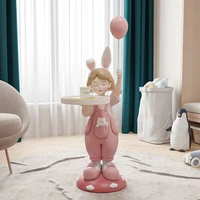 nordic girl statue home decor modern office living room resin sculpture decorative figurines for interior home decor accessories