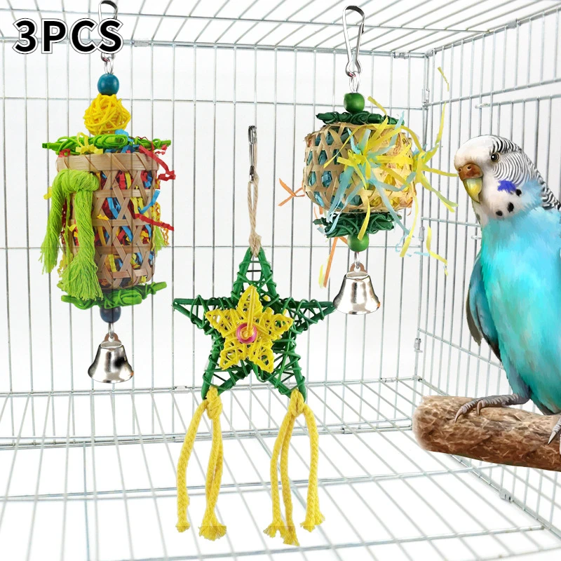 

3 шт., большие игрушки для птиц, для попугаев