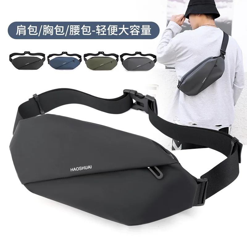 

New Men's Pocket Outdoor Running Mobile Phone Bag Multifunctional High Capacity Chest Bag Leisure Stussy Cross Body Bag Backpa