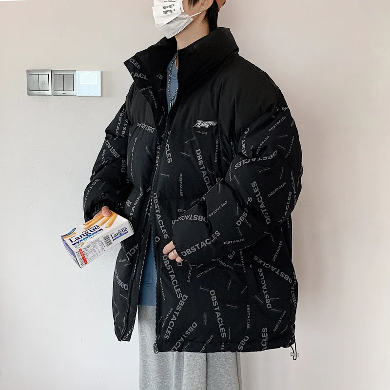 2022 Latest Cotton-padded Men's Winter Coat Youth Tide Brand Warm and Comfortable Windproof Cotton-padded Jacket Men's Clothes