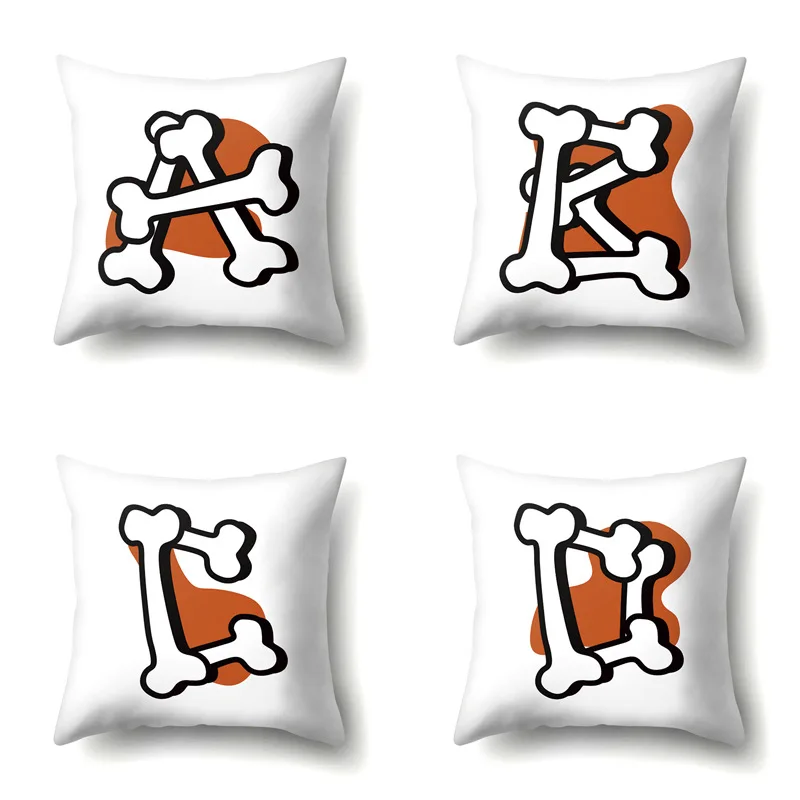 

Наволочка на Хэллоуин, автомобильная поясная подушка, Английский алфавит, тыква, диванная подушка, наволочка, можно настраивать