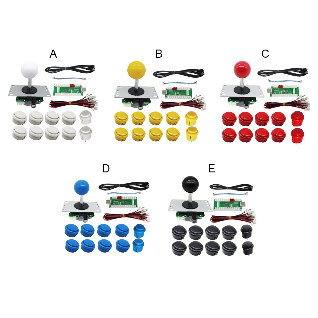 

Arcade Joystick Replaced Part Gaming Buttons Fine Workmanship Professional Game Supplies Sensitivity Craftsmanship White