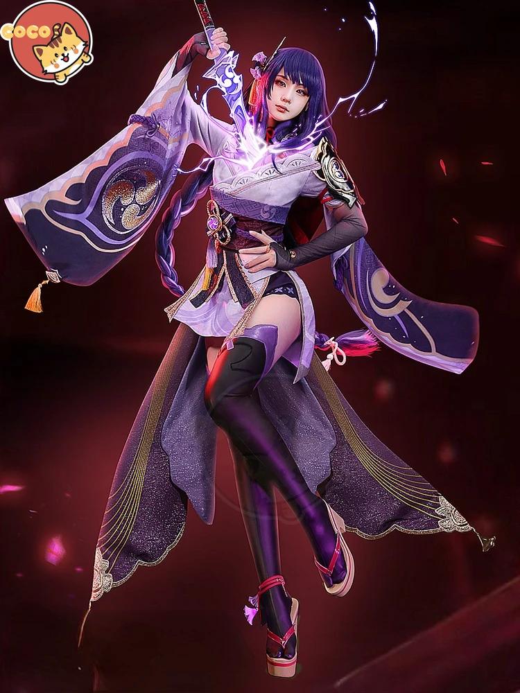

CoCos-SSS PER-SALE Game Genshin Impact Raiden Shogun Cosplay Costume Game Cos Genshin Impact Raiden Ei Costume with Cosplay Wig