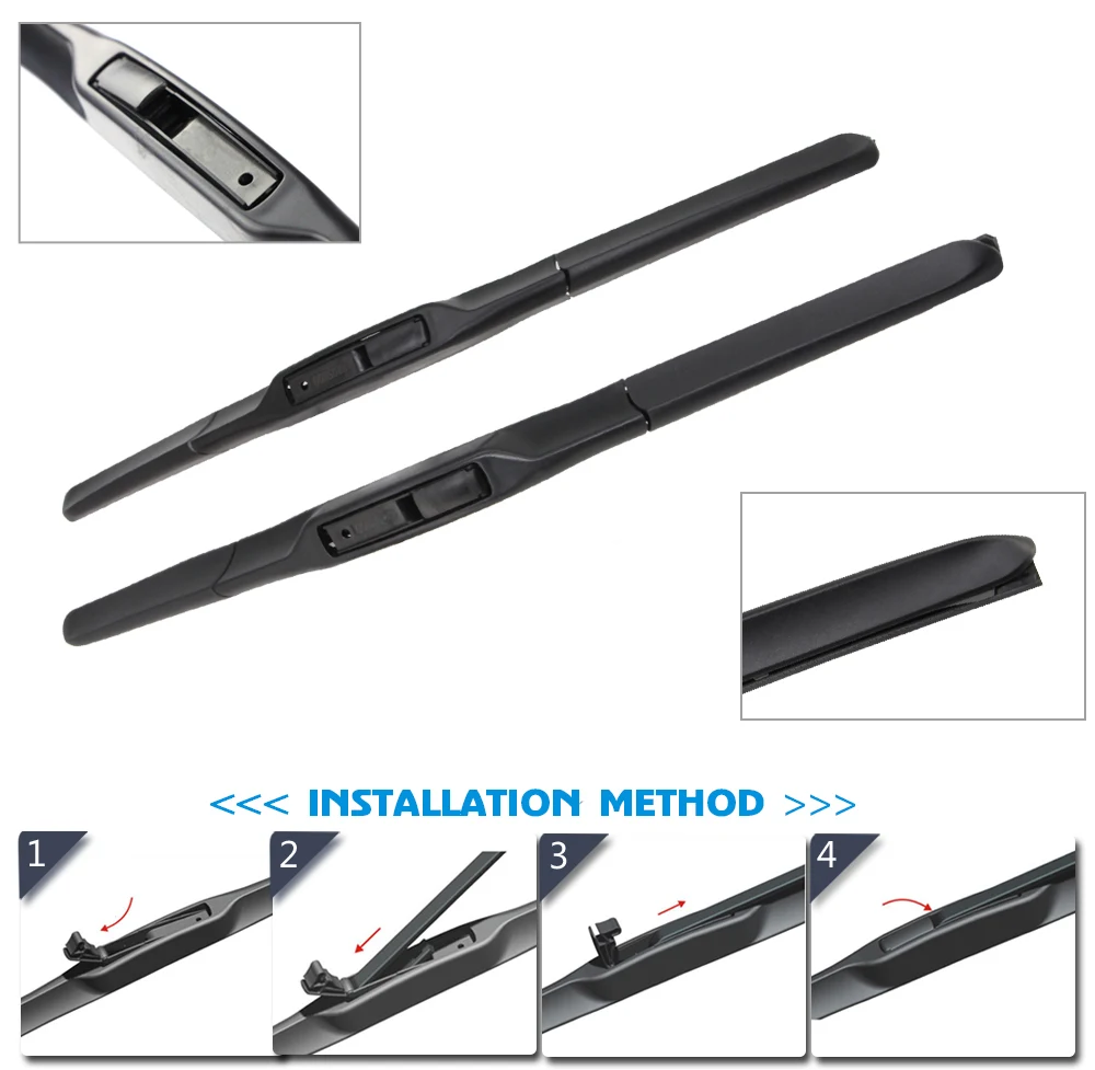 Комплект передних и задних щеток стеклоочистителя для Hyundai Santa Fe 2007 2008 2009 2010 2011 2012 Window 24" + 18" + 14".