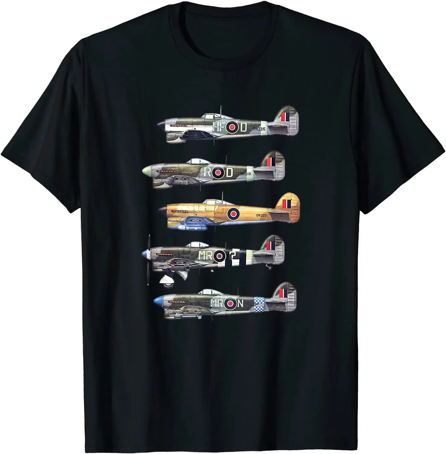 Hawker Typhoon WW2 Fighter Мужская футболка с коротким рукавом Повседневная летняя из 100%