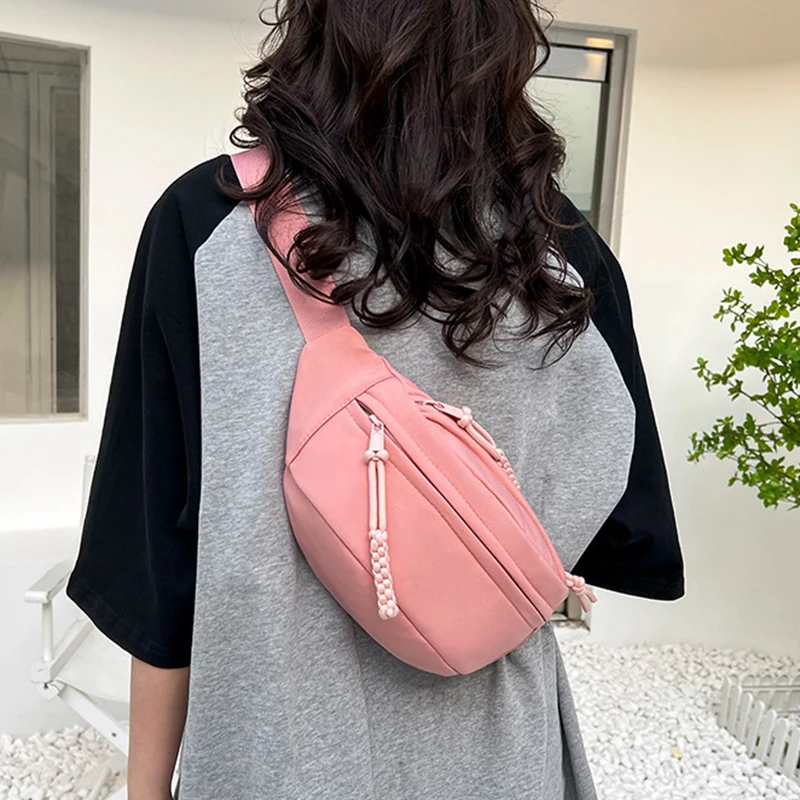 

Women's Crossbody Bag Nylon Fashion Versatile Waterproof Sports Fitness Travel Outdoor Leisure One Shoulder Chest Bag Unisex