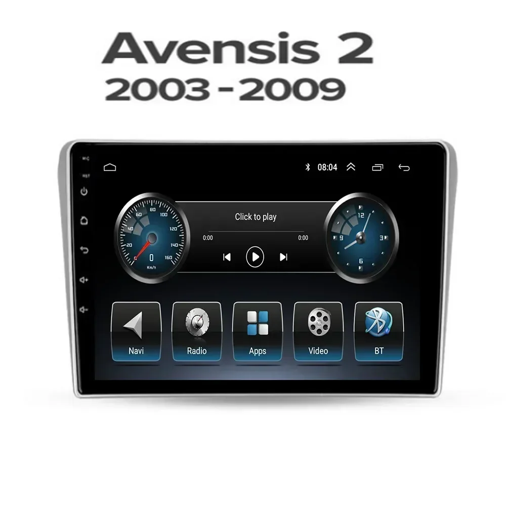 2 Din Android 13 Car Stereo Radio DVD GPS Multimedia Video Player 5G WiFi Camera DSP Carplay For Toyota Avensis T250 II 2003+