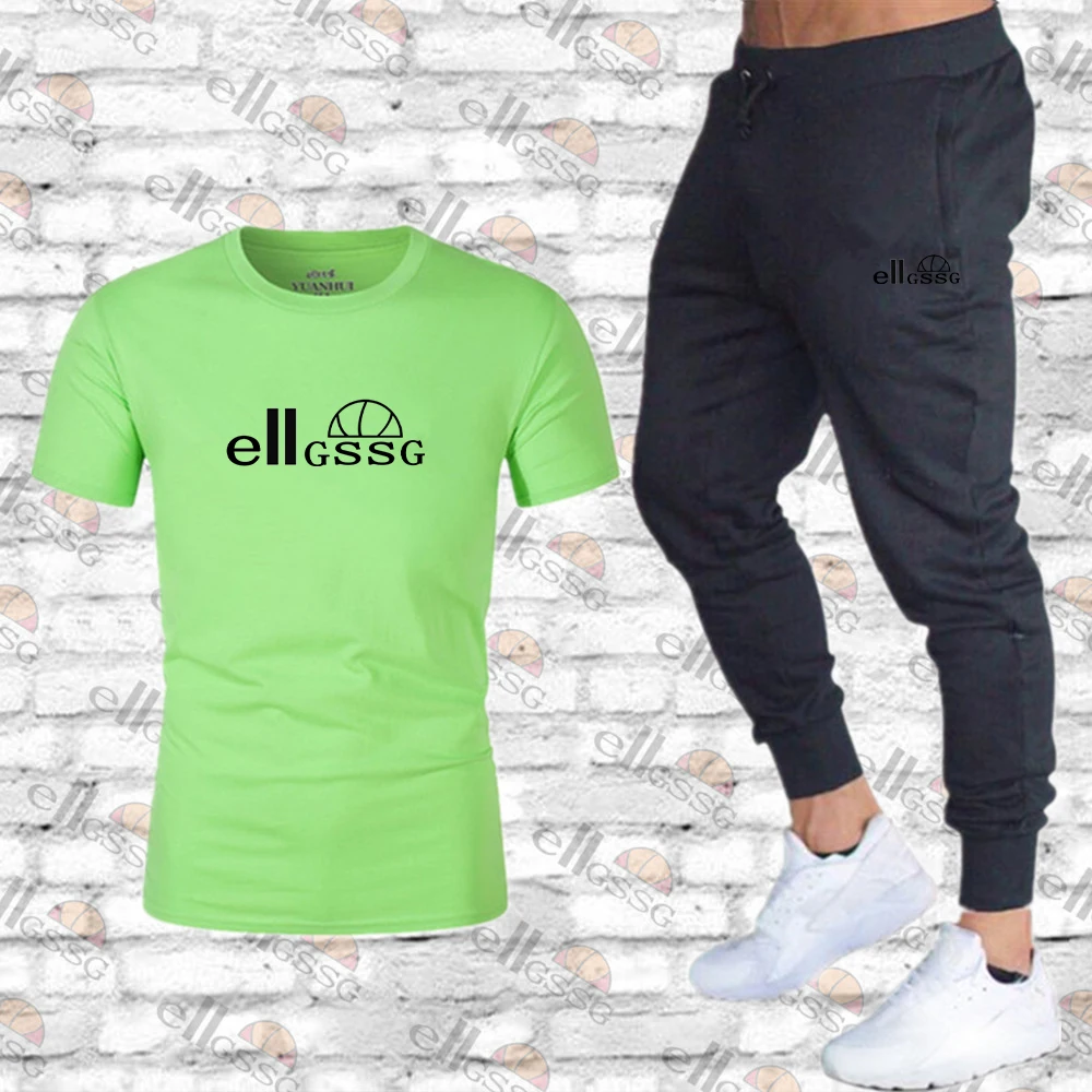 

Suit Summer Man Suits Two piece 2023 Men's Casual SportswearT-shirt Pants Brand Track Suit Men Short sleeve Jogging Sports Sets