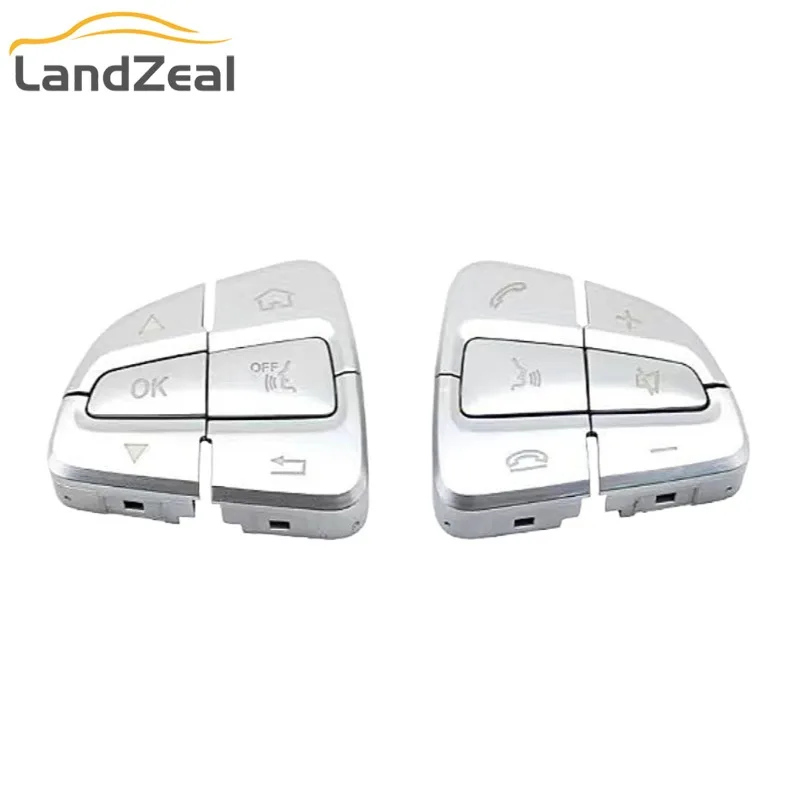 

W205 черный/серебристый/мока рулевое колесо громкости телефона многофункциональные кнопки переключения для Mercedes C GLC Class W205 14-18 W253 15-19