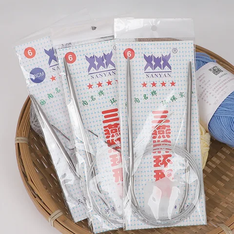 Набор металлических круговых спиц для вязания для детей