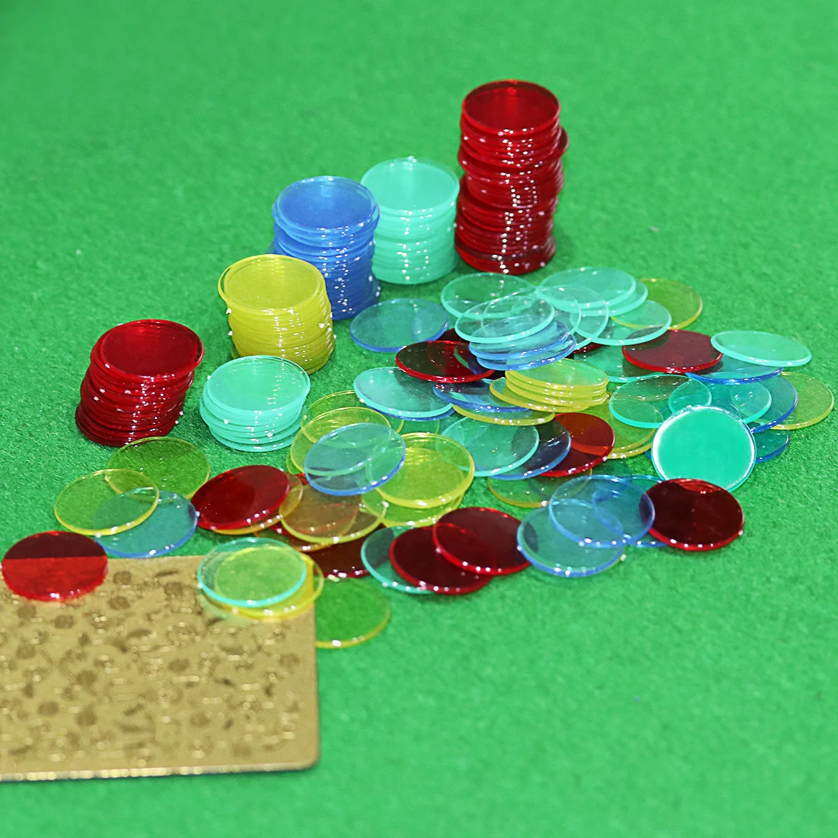 

400 шт., 4 цвета, 3/4 дюймовые фишки для игры в покер, виртуальные фишки для игры в бинго, маркеры для игр в бинго