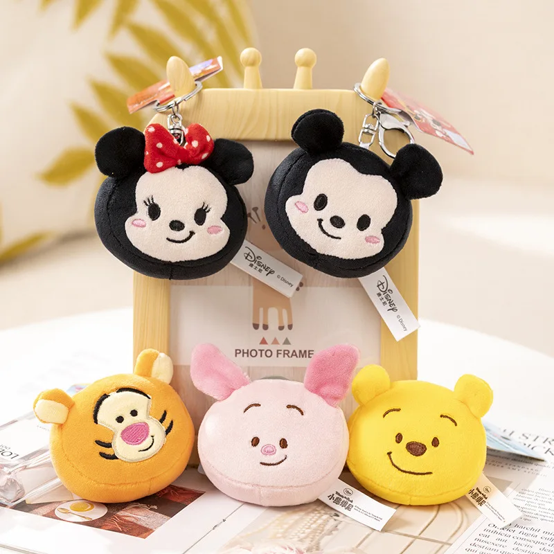 

Disney Mickey Minnie Mouse Winnie Keychain Cute Cartoon Plush Keyring Bag Pendant Car Keyholder Creative Bag Charm Accessories