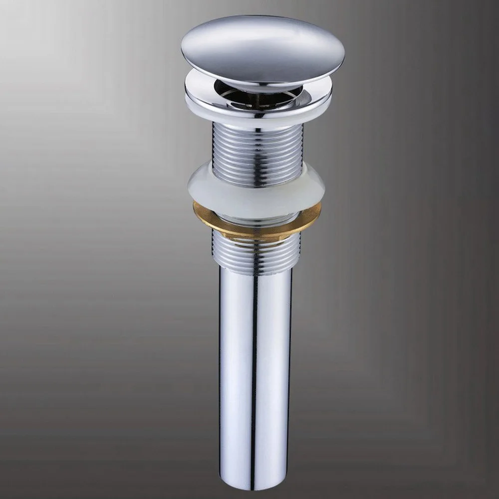 Полированная хромированная латунь большая круглая крышка выдвижная раковина