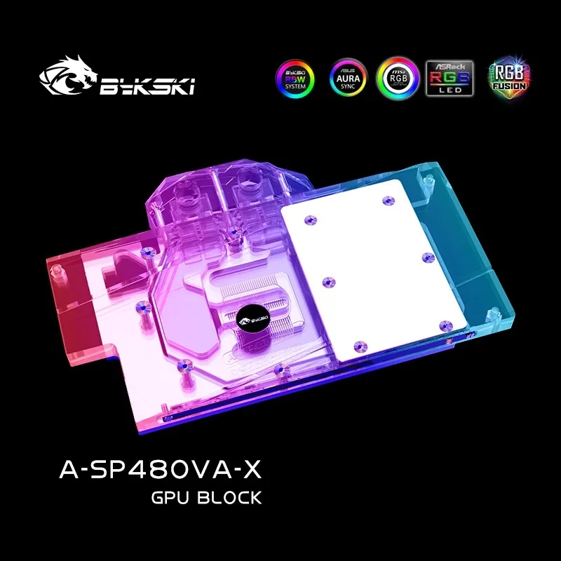 Использование водяного блока BYKSKI для Sapphire Pulse RX580 8GD5 (11265-05-20G)блок видеокарты с полным покрытием RGB A-SP48OVA-X (art.: 3920d2468fbb2) - 3920d2468fbb2