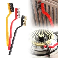 gas stove cleaning wire brush kitchen tools metal fiber brush strong decontamination 3 piece stove derusting wire brush