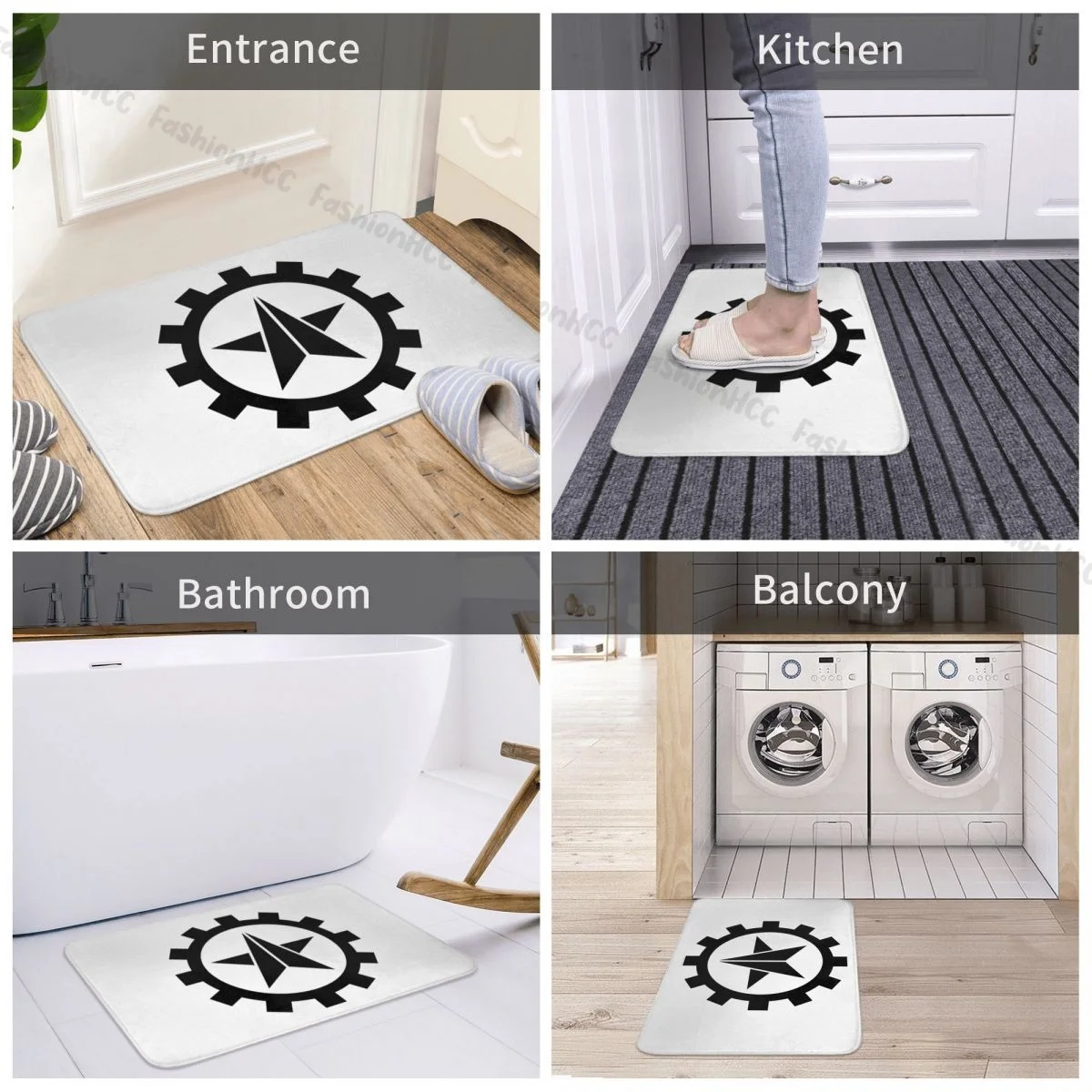 Противоскользящий фланелевый коврик для ванной игр hellдайверов