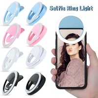 led selfie ring light mobile phone lens usb charge third gear led selfie lamp ring accessoire for home party diy props supplies