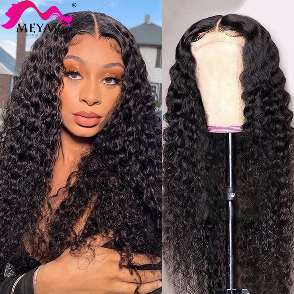 5x5 Lace Closure Human Hair Deep Wave Wig 13x6 Pre-Plucked Transparent Lace Frontal Wigs Glueless Natural Brazilian Hair On Sale