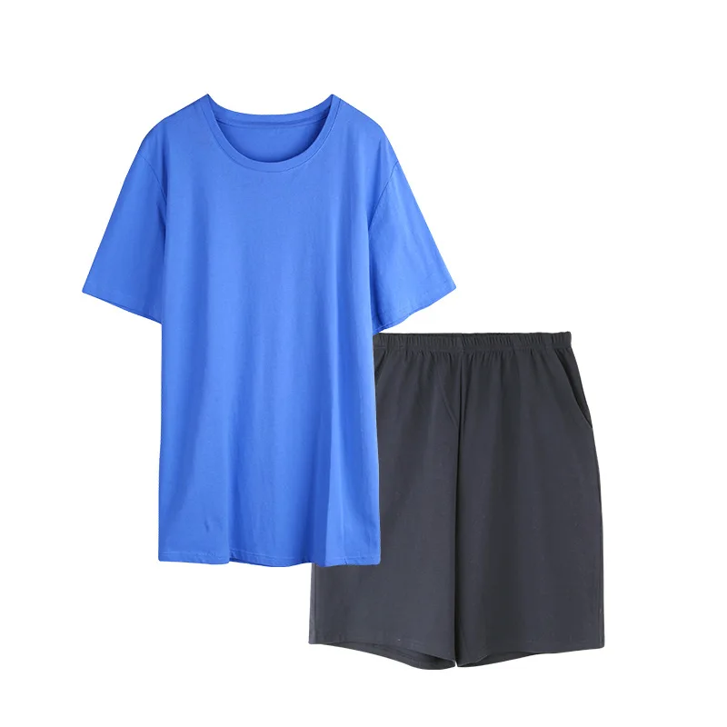 Men's Pajamas Cotton 2022 Summer New Home Clothes Pajama for Men Two Piece Set Short-sleeved Shorts Sleepwear Mens Clothing Sets