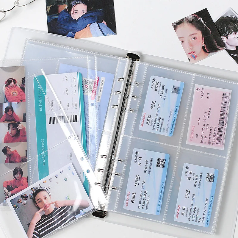 

Inside The Card Book, The Korean Love Bean Album Small Card Storage Book Idolize Card Four-Square Loose-Leaf Polaroid