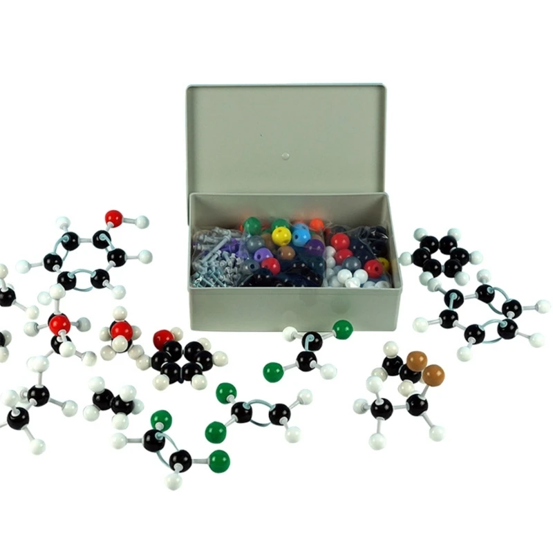 

267Pcs Molecular Model Kit Inorganic and Organic Chemistry Scientific Atoms Molecular Models Color-Coded Atoms for Kid