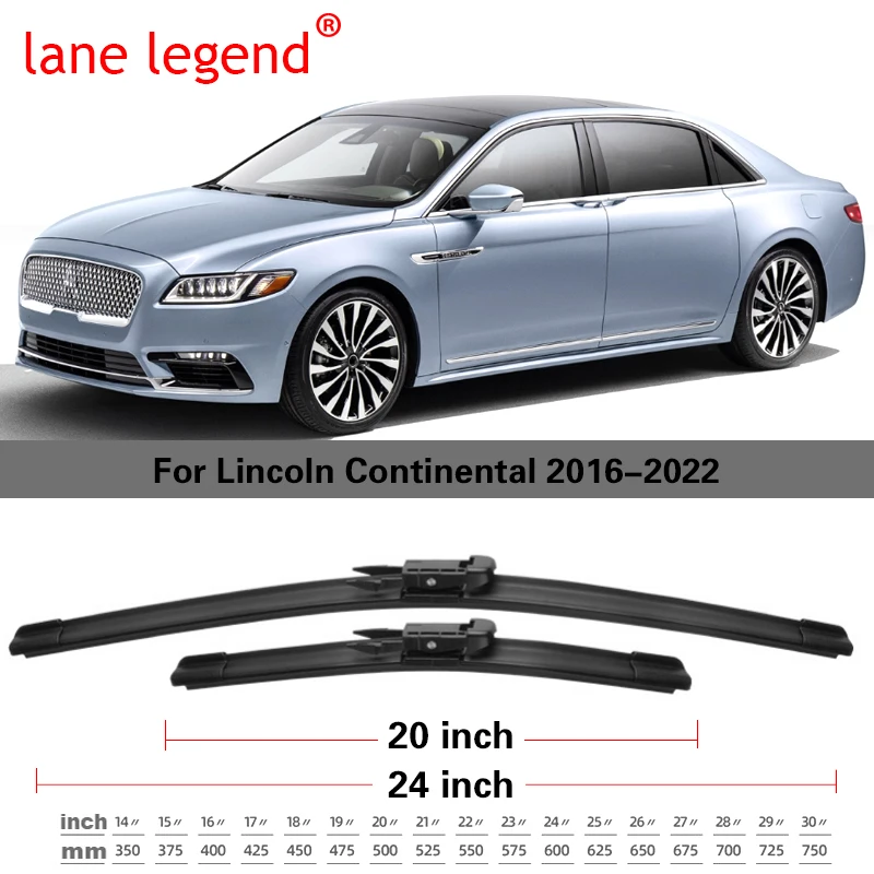 

Щетки стеклоочистителя переднего стекла автомобиля для Lincoln Continental 2016 2017 2018 2019 2020 2021 2022, безрамные резиновые аксессуары