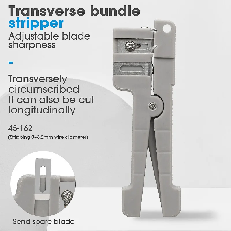 Fiber Optic Stripper Fiber Optic Jacket Stripper Coaxial Cable Stripping Cutter Tool Cable Slitter Wire Stripper Hand Tools