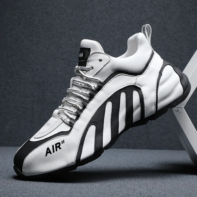 

2022 summer new sports shoes men's high-top leather lightweight casual shoes men's shoes ins old shoes bag bottom white shoes