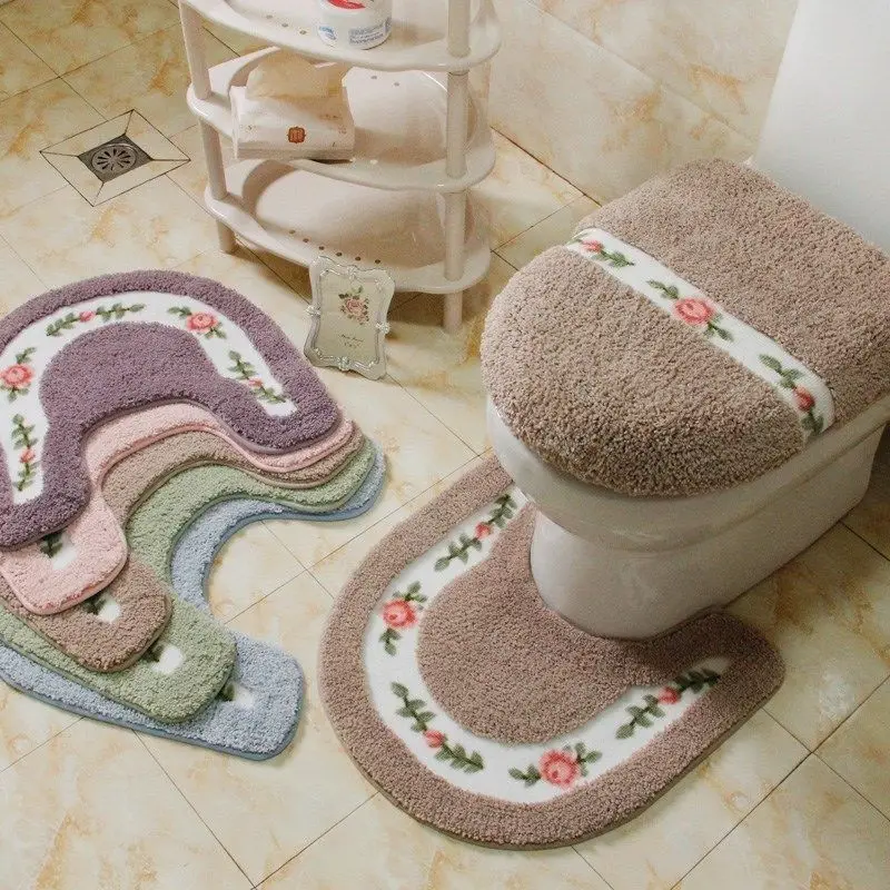 

Microfiber Mat Soft Bat Thick U-shaped Non Room Slip Rugs Absorbent Rug Washable Bath Carpet Toilet For Floor