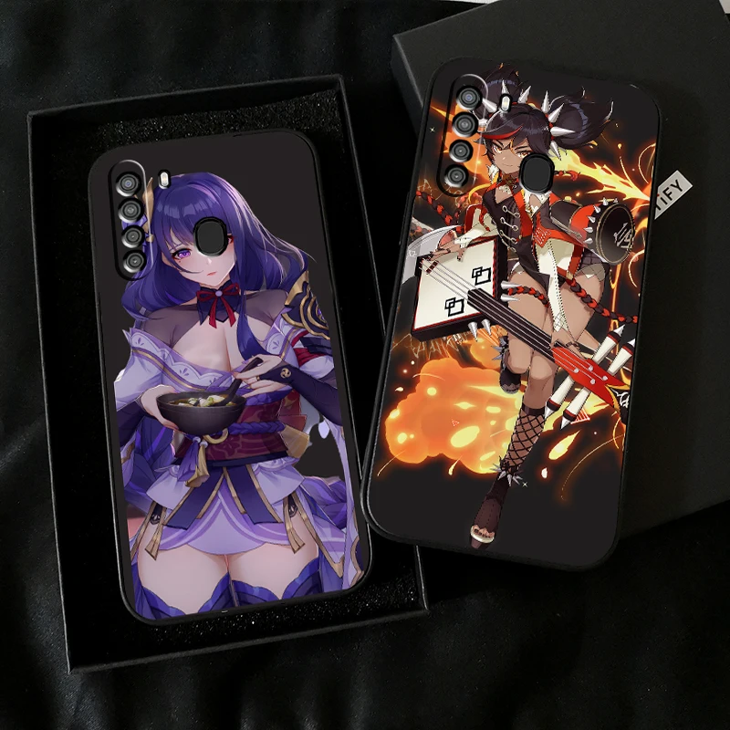 

Genshin Impact Project Game Phone Case For Samsung Galaxy S20 S20FE S20 Ulitra S21 S21FE S21 Plus S21 Ultra Black Carcasa