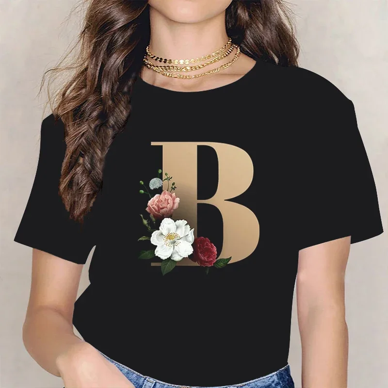 Женская футболка с коротким рукавом и круглым вырезом в стиле Харадзюку