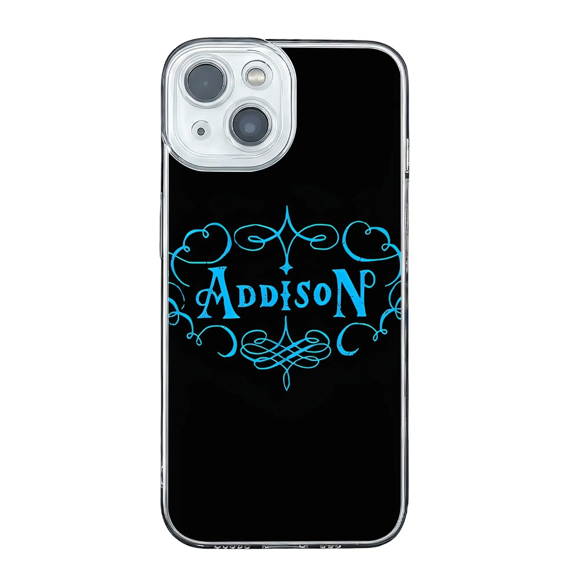 Фото Чехол для телефона Addison Rae с логотипом Addison, противоударный, для iPhone 17, 16, 15, 14, 13, 12, 11 Pro Max №1