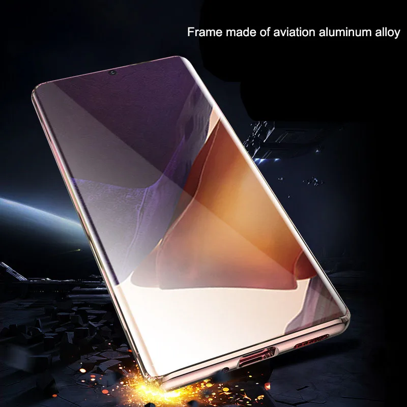 Magnetic Double-sided Tempered Glass Phone Case For Samsung Galaxy S23 Ultra S23Plus S21 S22Ultra Note20 Fall Protection Cover