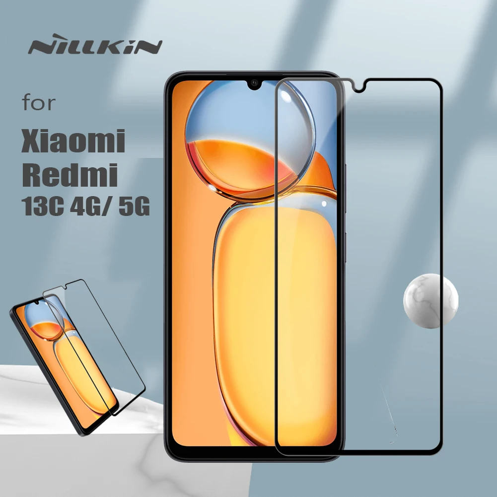 Для Xiaomi Redmi 13C 5G/13C 4G закаленное стекло Nillkin CP + PRO полное покрытие клейкая защитная