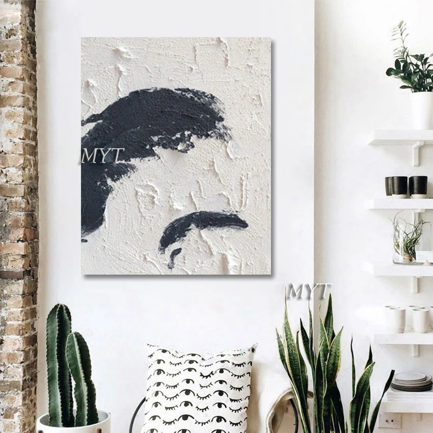 100% ручная работа абстрактный нож Толстая текстурированная картина маслом на