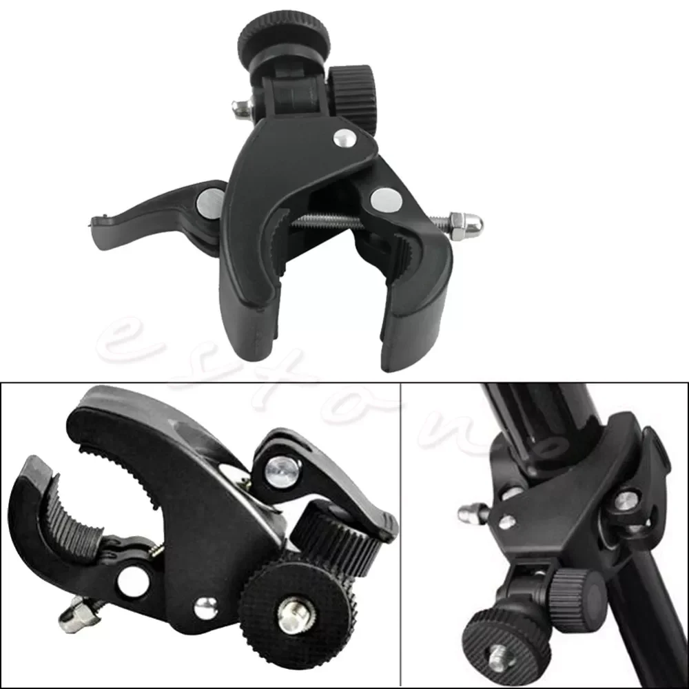 

New Bicycle Bike Handlebar Mount 1/4 Screw Clamp Bracket Tripod For Camera DV