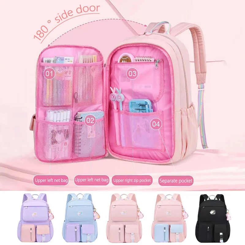 

New Refrigerator Schoolbag Backpack Super Light Spine Protection For Primary School Students Grade 1 To Grade 6 Girls Children