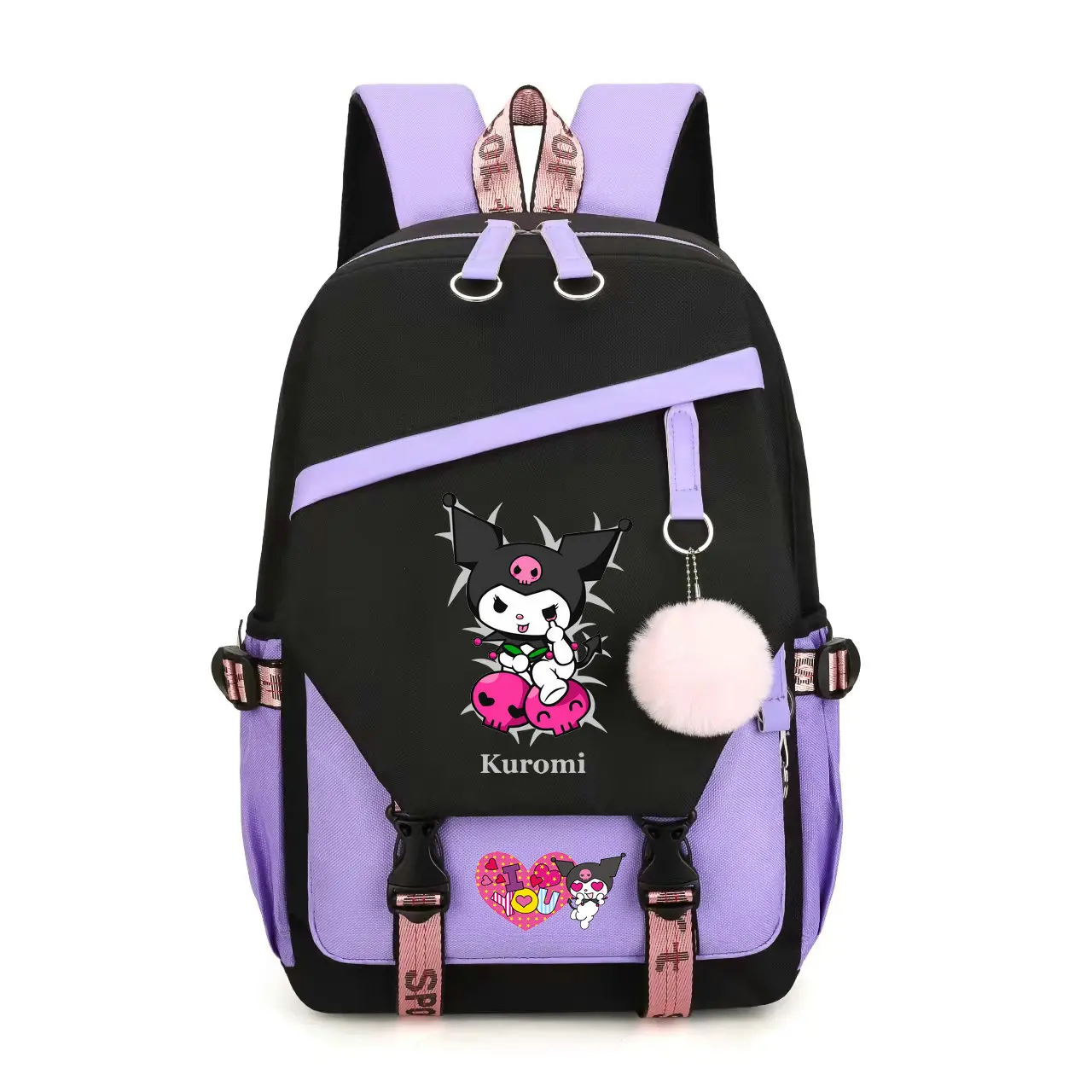 Школьные ранцы Kuromi Melody для мужчин и женщин вместительные уличные дорожные