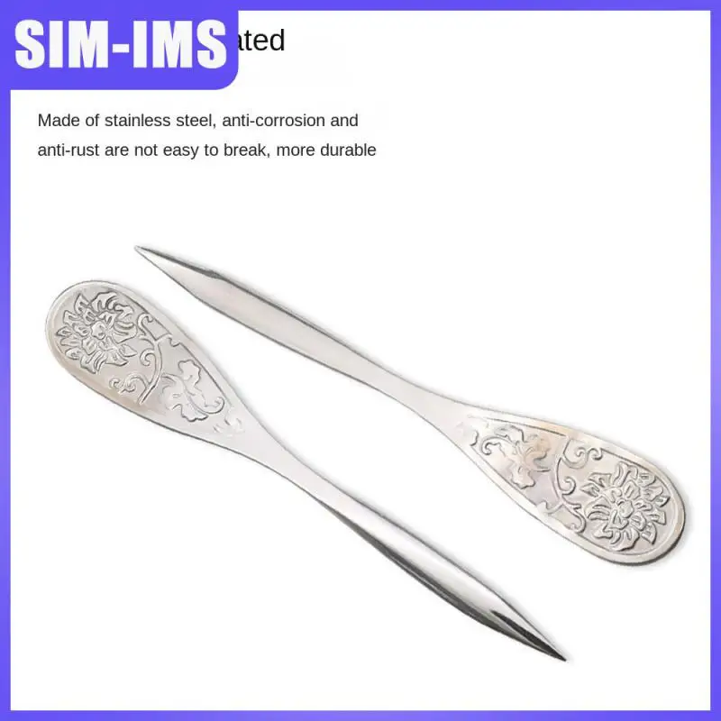 

Metal Pry Tea Needle Household Thickening Rust-proofing Insert Kitchen Accessories Spiral Tea Knife Cone Tea Cutter