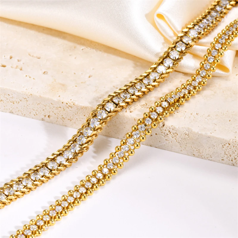 Новинка, модная цепочка из нержавеющей стали, украшенная железом, браслет для женщин и девушек, подарок для любимых