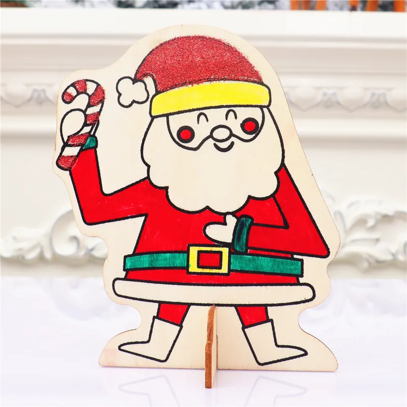 

Christmas Wooden Decorations DIY Handmade Painting Puzzle Children Toys Gifts Ornaments Festive Party Supplies Home Decorations