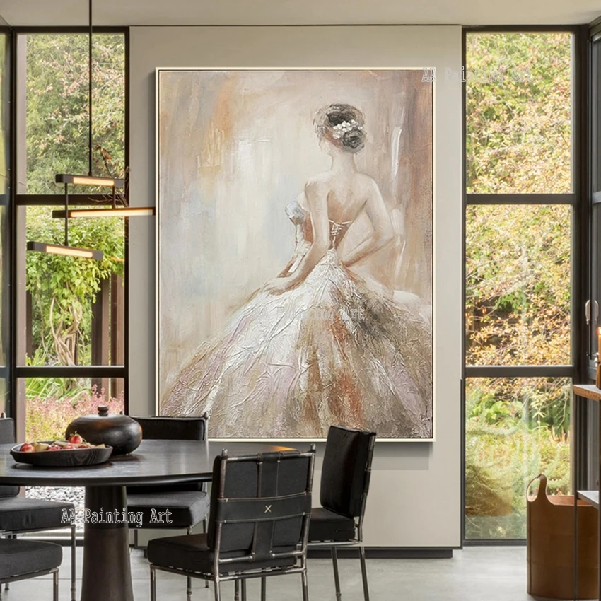 Картина маслом Танцующая балерина ручная роспись