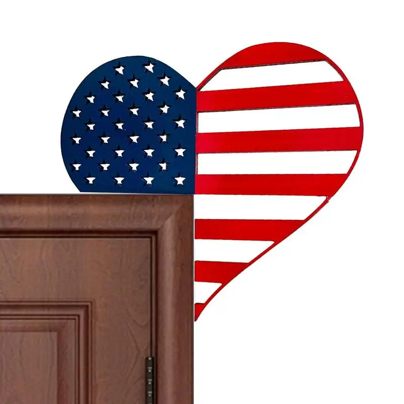 

Wooden Corner Door Frame Decoration 4th Of July Decoration Wooden Patriotic Door Frame Patriotic Door Sign Red White Blue Star