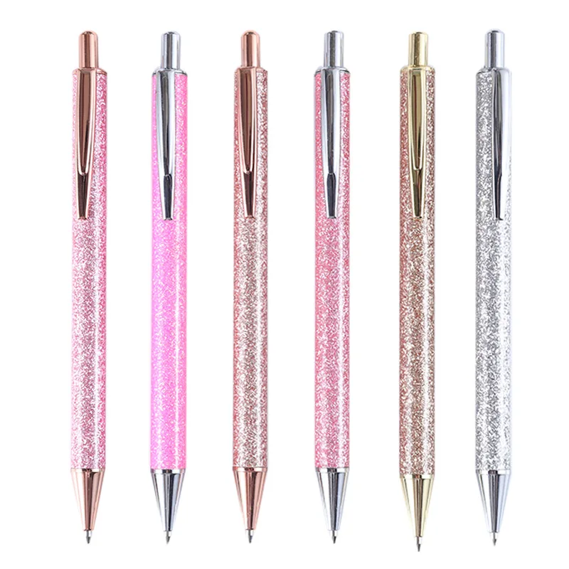 

Стержневая шариковая ручка 1,0 мм для школы, офиса, студента, креативная, украшенная блестками, ручка для письма, праздничный подарок
