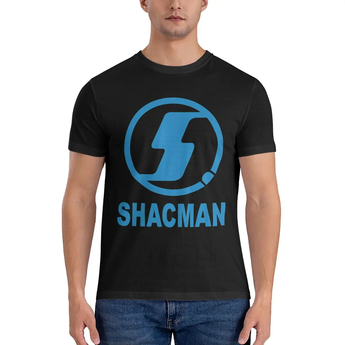 

SHACMAN Fashion T Shirt Printed Cotton Men's T-Shirt Men Tops Funny Short Sleeve Tee