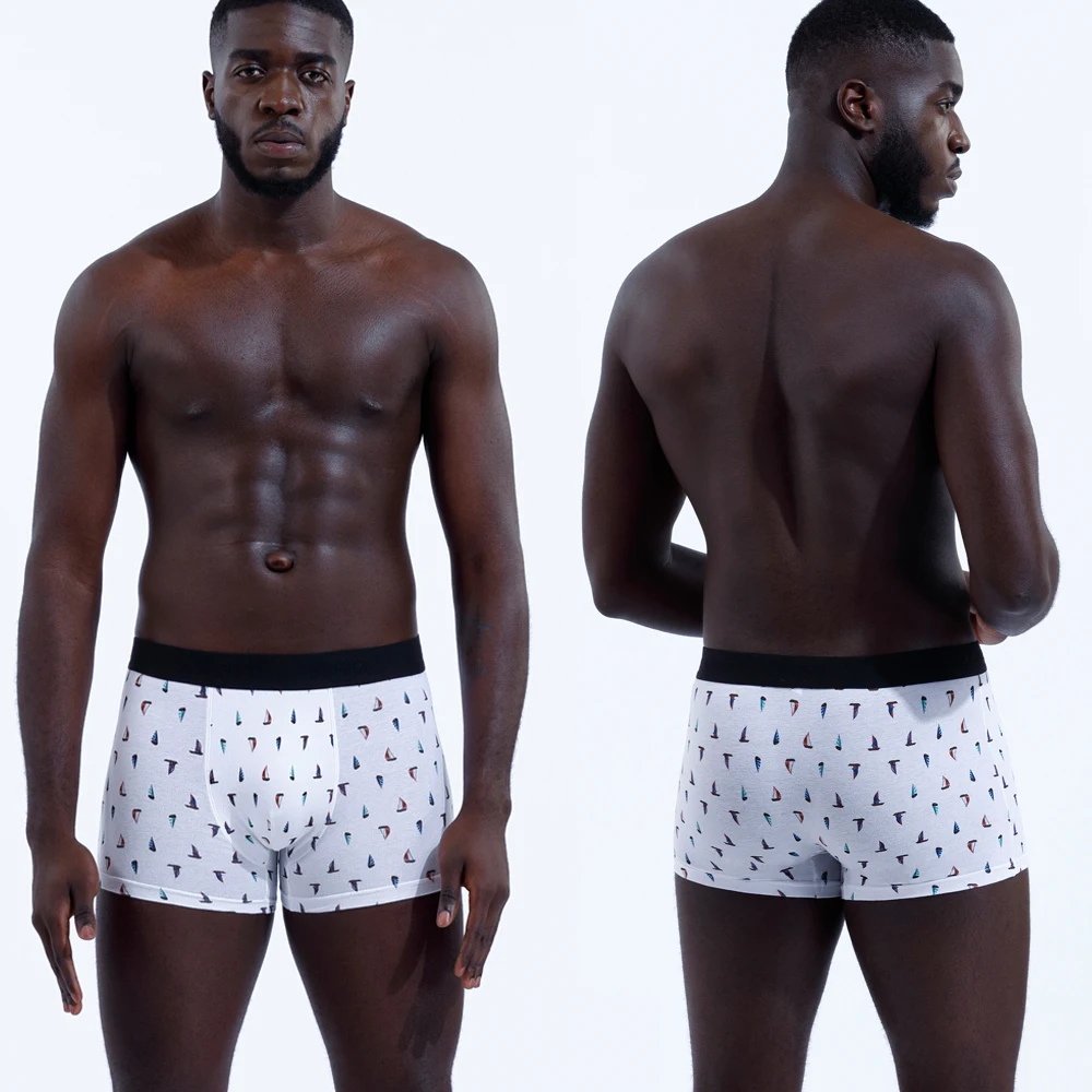 4Pcs Print Man Underwear Boxers Cotton Male Underpants Slip Boxer Pack Mens Boxershorts Men's Panties