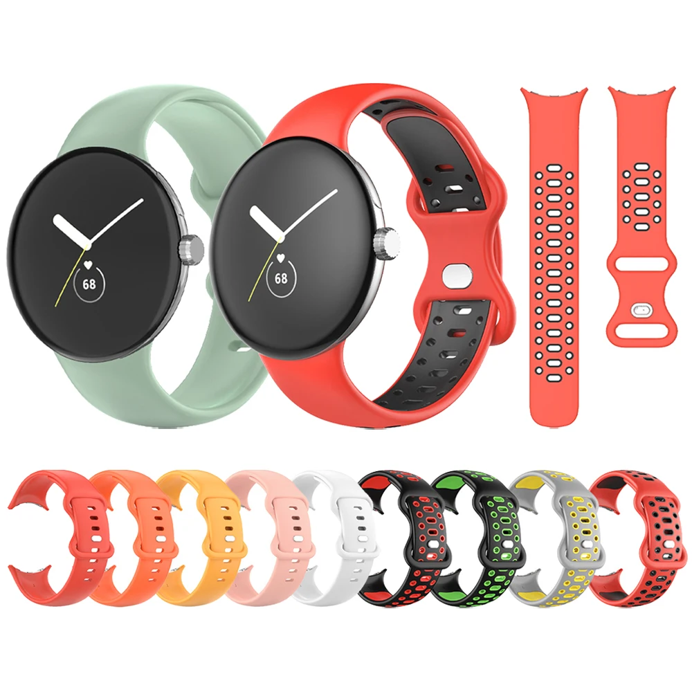 

Silicone strap for Google Pixel Watch Sport Band for Pixel Watch Smartwatch Wristband Bracelet Replacement Watchband accessories