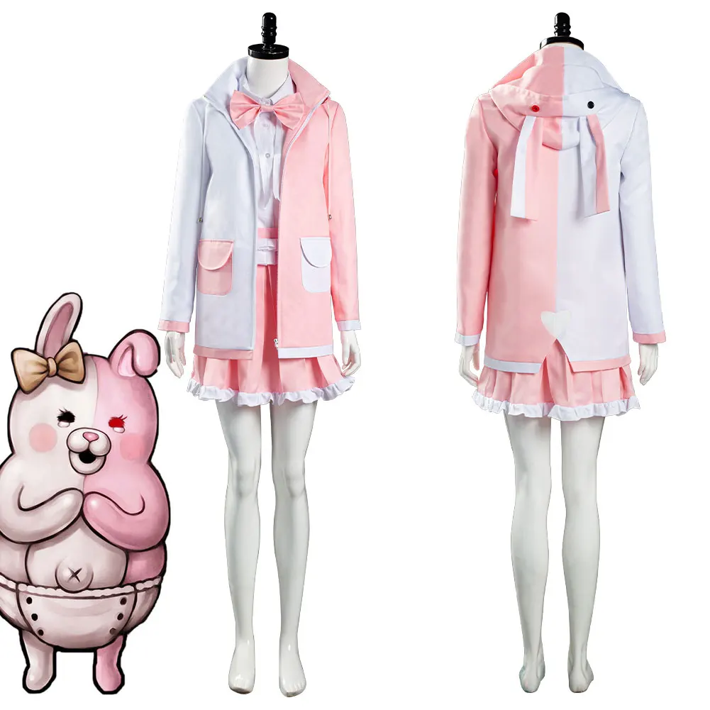 

Anime Danganronpa 2 Goodbye Despair Costumes Monomi Uniform Coat Skirt Outfits Halloween Carnival Suit